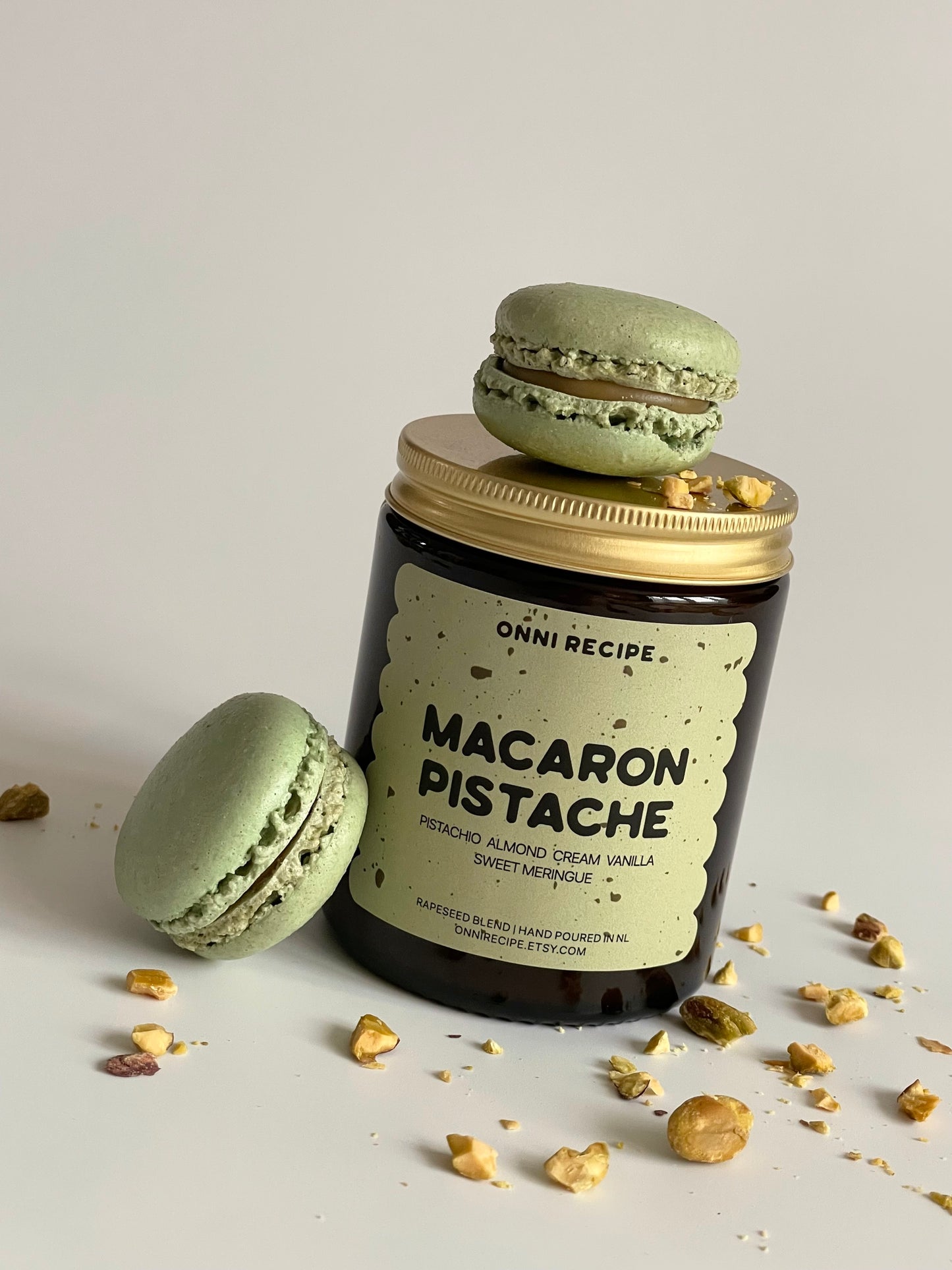 MACARON PISTACHE - RAPESEED CANDLE - 170ML/ 250ML