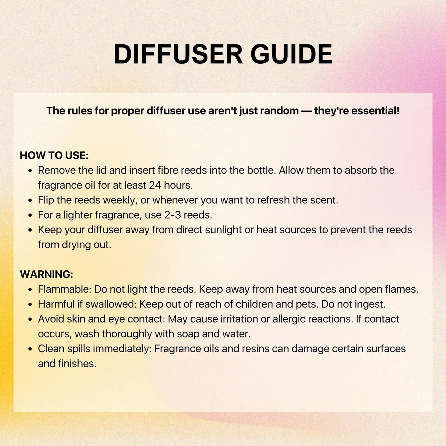 DARK HONEY TOBACCO - REED DIFFUSER 120ML 4 MONTHS