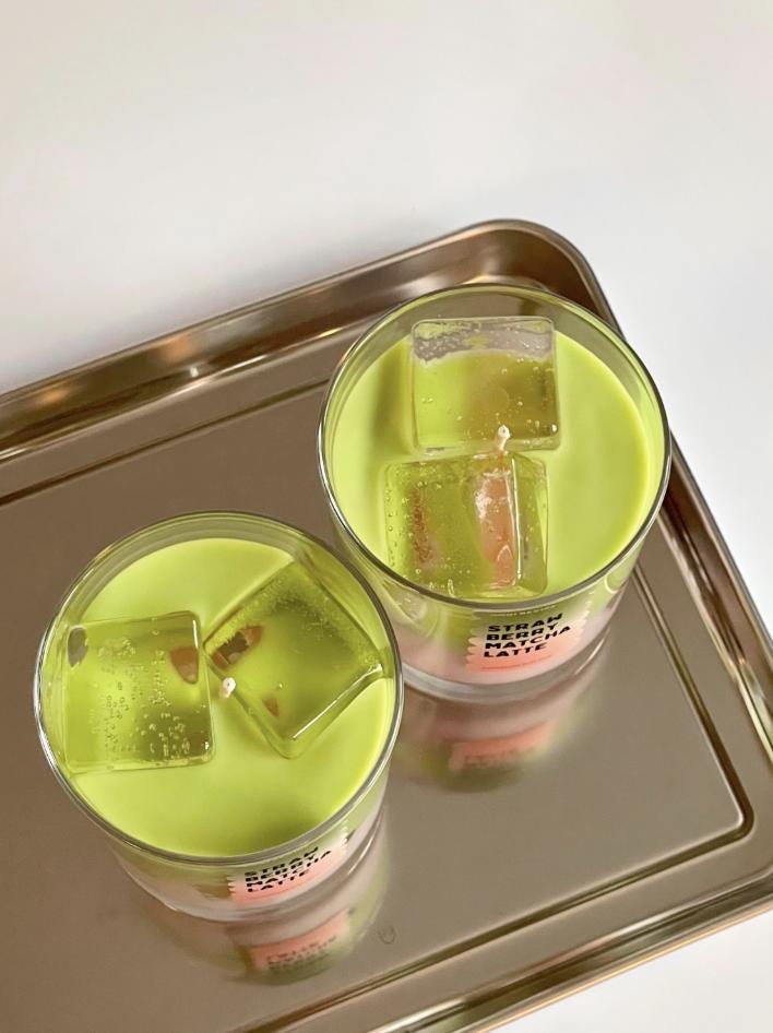 STRAWBERRY MATCHA LATTE - RAPESEED CANDLE - 300ML