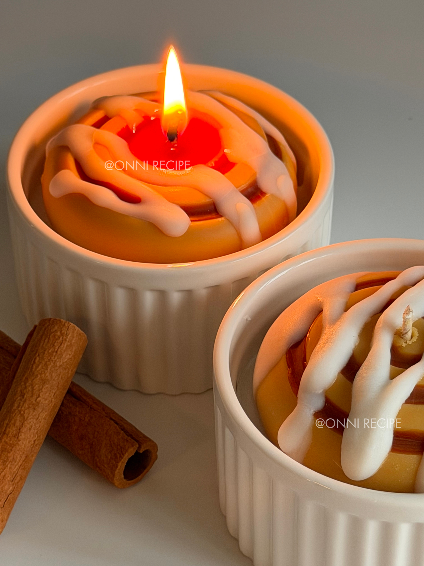 CINNAMON ROLL WITH CREAM VANILLA ICING - RAPESEED CANDLE - 200ML