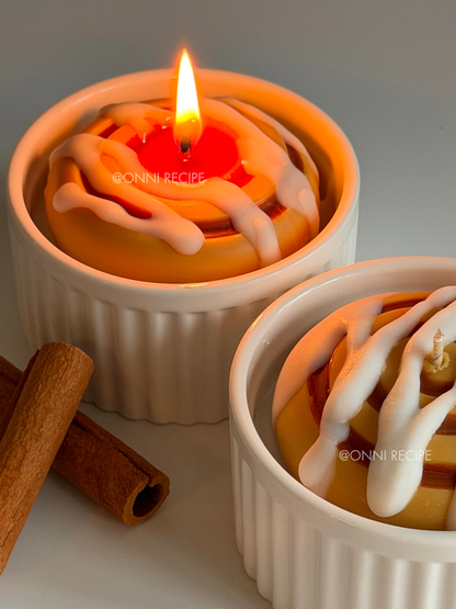 CINNAMON ROLL WITH CREAM VANILLA ICING - RAPESEED CANDLE - 200ML
