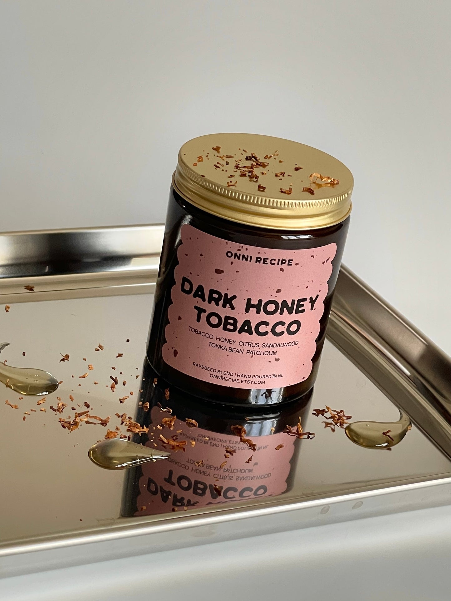 DARK HONEY TOBACCO - RAPESEED CANDLE - 170ML/ 250ML