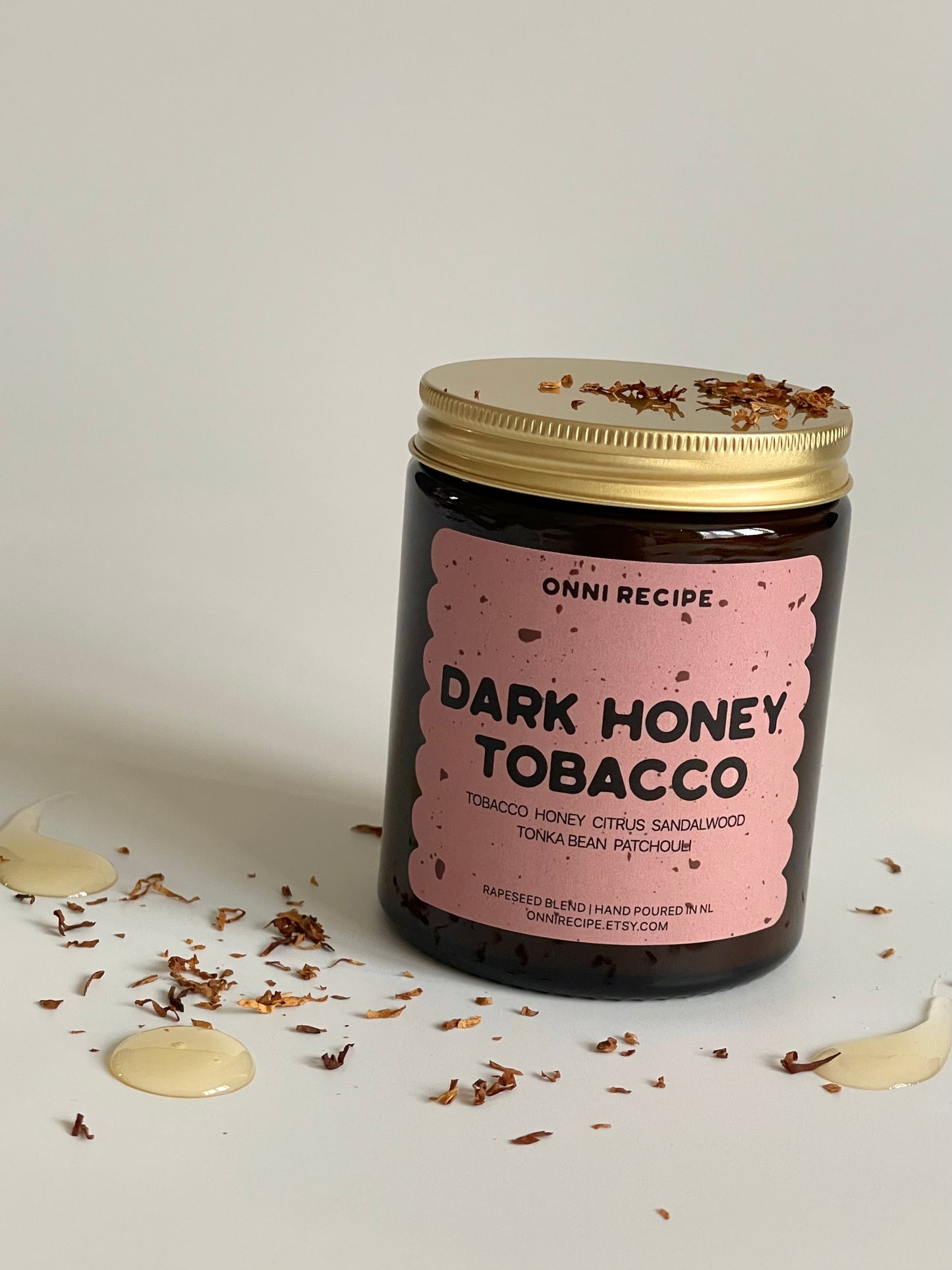DARK HONEY TOBACCO - RAPESEED CANDLE - 170ML/ 250ML