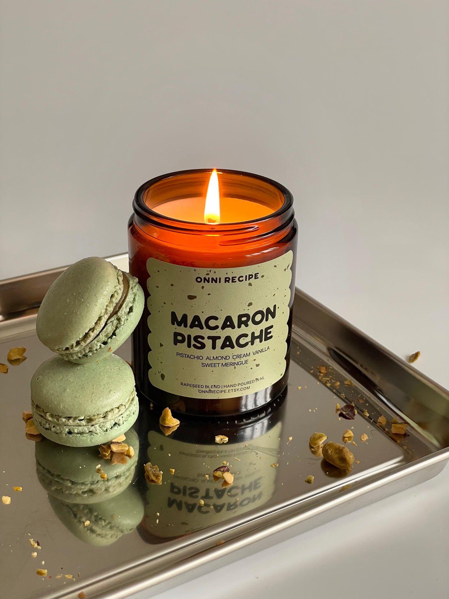 MACARON PISTACHE - RAPESEED CANDLE - 170ML/ 250ML