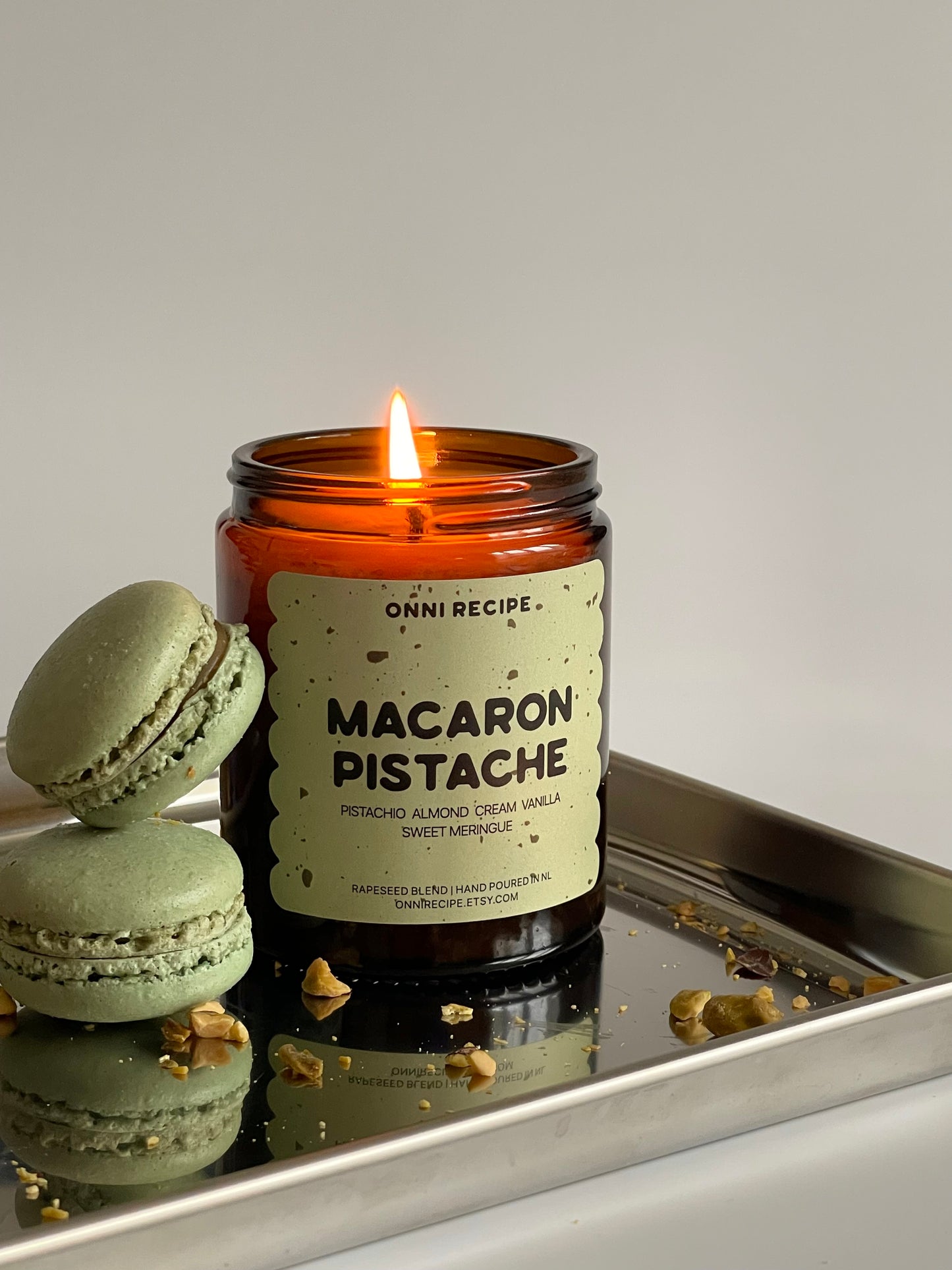 MACARON PISTACHE - RAPESEED CANDLE - 170ML/ 250ML