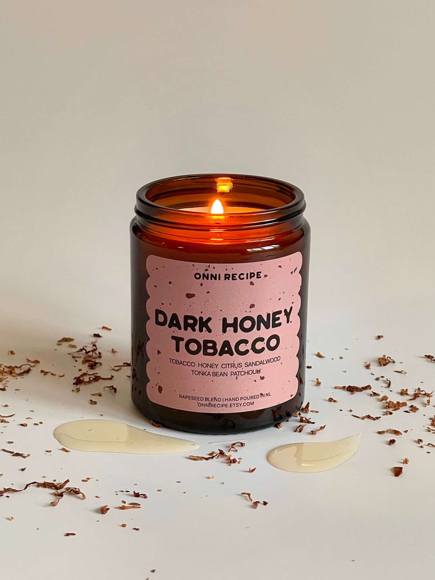 DARK HONEY TOBACCO - RAPESEED CANDLE - 170ML/ 250ML