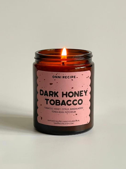 DARK HONEY TOBACCO - RAPESEED CANDLE - 170ML/ 250ML