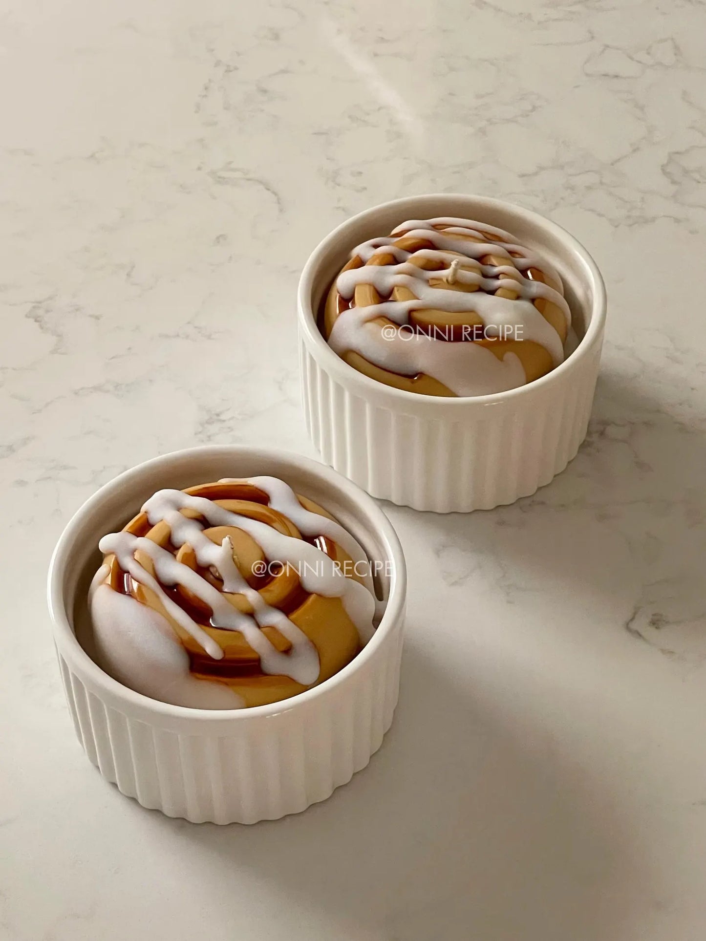 CINNAMON ROLL WITH CREAM VANILLA ICING - RAPESEED CANDLE - 200ML