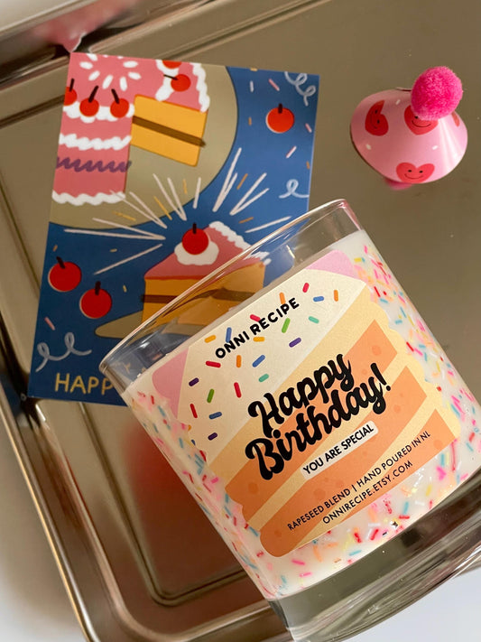 HAPPY BIRTHDAY - RAPESEED CANDLE - 300ML