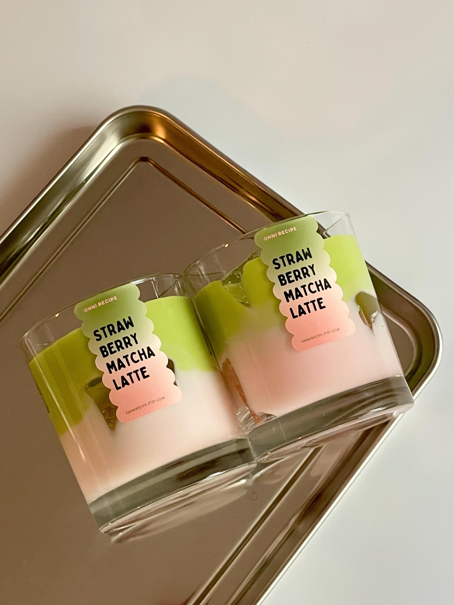 STRAWBERRY MATCHA LATTE  - RAPESEED CANDLE - 300ML