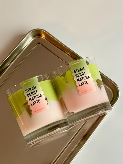 STRAWBERRY MATCHA LATTE  - RAPESEED CANDLE - 300ML
