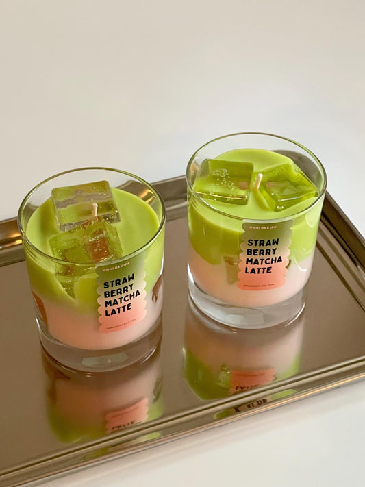 STRAWBERRY MATCHA LATTE  - RAPESEED CANDLE - 300ML