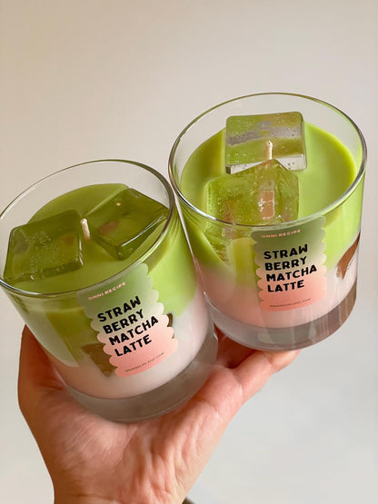 STRAWBERRY MATCHA LATTE  - RAPESEED CANDLE - 300ML