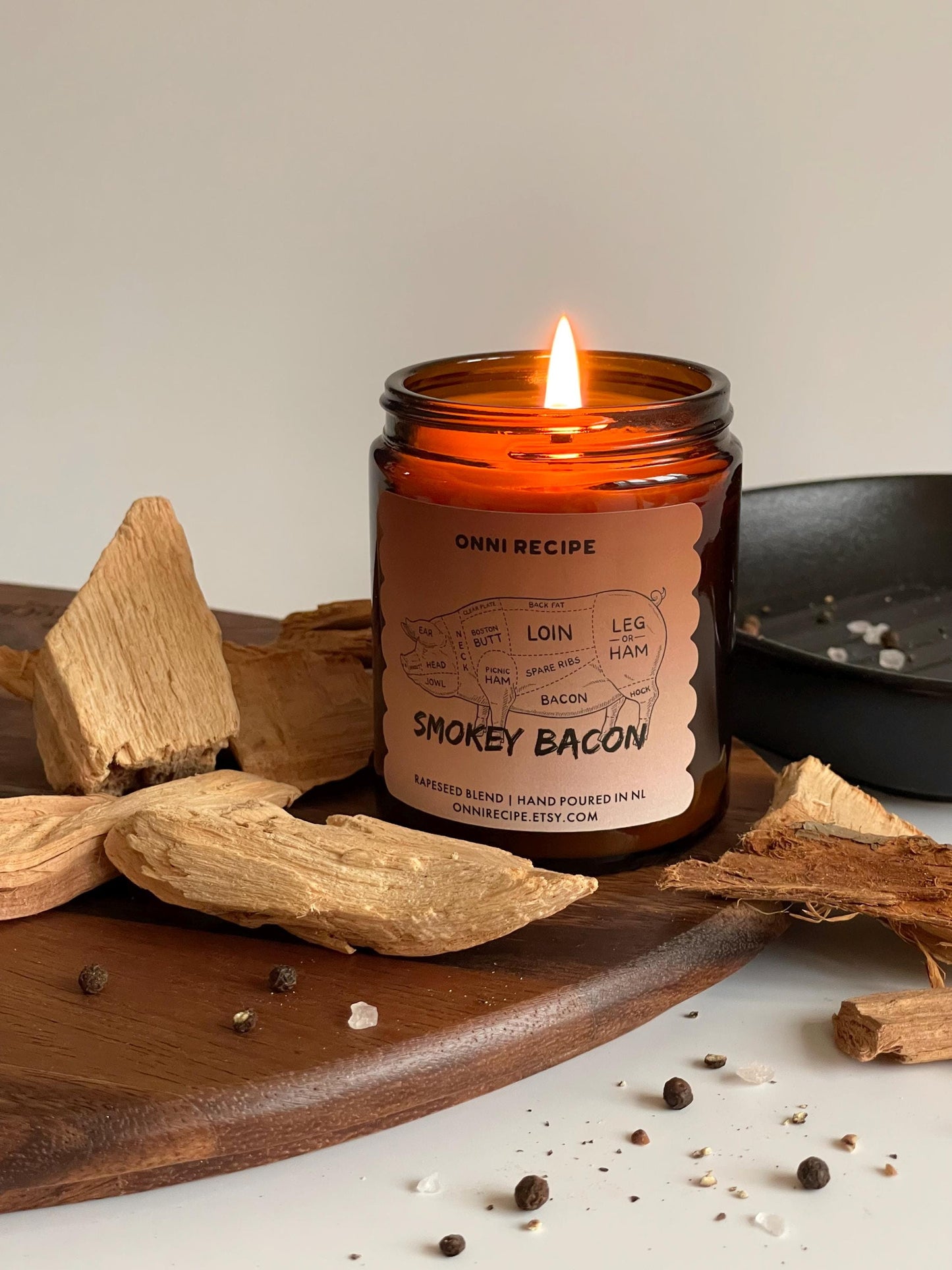 SMOKEY BACON - RAPESEED CANDLE - 170ML/ 250ML