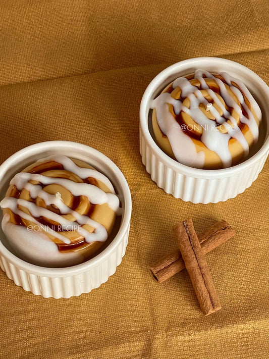 CINNAMON ROLL WITH CREAM VANILLA ICING - RAPESEED CANDLE - 200ML