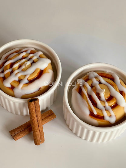 CINNAMON ROLL WITH CREAM VANILLA ICING - RAPESEED CANDLE - 200ML