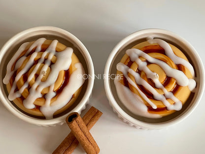 CINNAMON ROLL WITH CREAM VANILLA ICING - RAPESEED CANDLE - 200ML